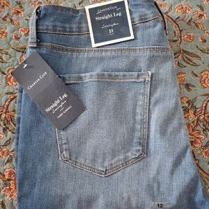Jeans,  Straight Leg, Charter Club, Tummy Slimming, Sz 12